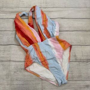 Swimrx Watercolor Halter Swimsuit